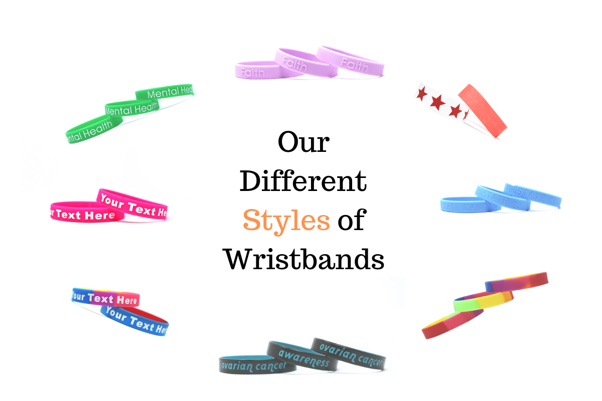 Our Different Styles of Custom Wristbands